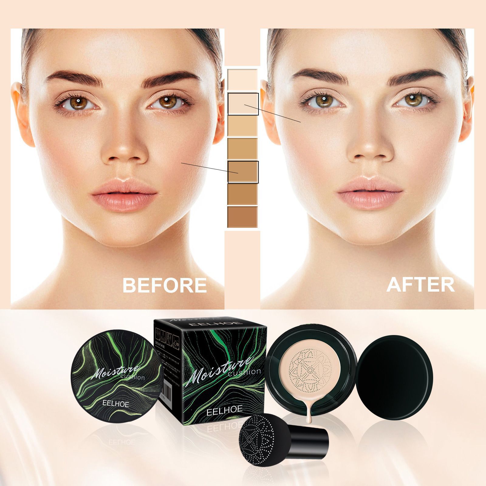 EELHOE Тональный крем-кушон с  – обзор и цена Bb Cushion Korean